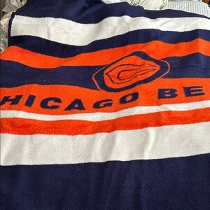 Chicago Bears Game Day Navy and Orange Blanket